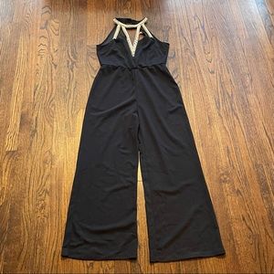 Black V-Neck Jumpsuit